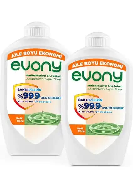 Evony Soft Care Antibakteriyel Sıvı Sabun 1500ml hijyen ve cilt sağlığı için ideal