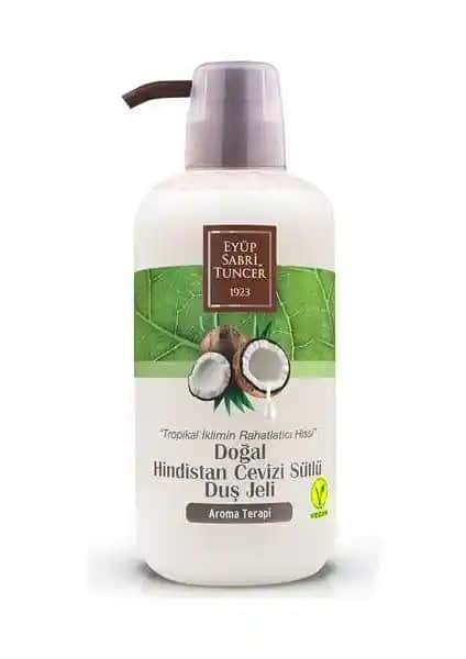 Eyüp Sabri Tuncer 600ml Doğal Hindistan Cevizi Duş Jeli Cilt Nemlendirme ve Ferahlatıcı Özellikleriyle