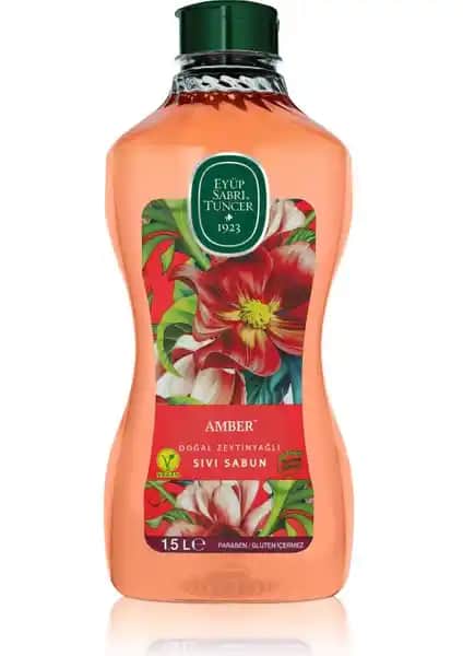 Eyüp Sabri Tuncer Amber Sıvı Sabun 1,5 lt doğal içerik ve mistik amber kokusuyla öne çıkar