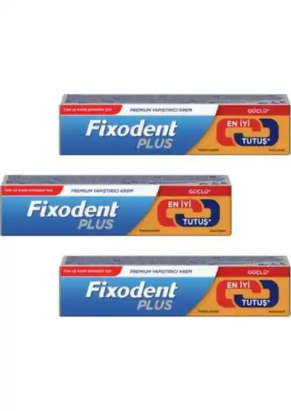 Fixodent Plus Güçlü Tutucu 40 gr 3'lü Set ile Protez Güvenliğinizi Artırın