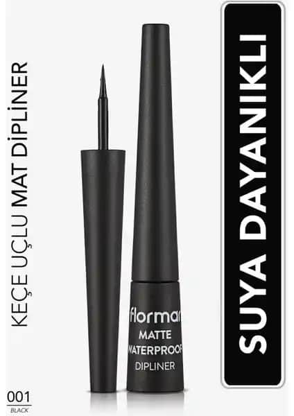 Flormar Mat Renk Veren Suya Dayanıklı Siyah Eyeliner ile Mükemmel Göz Makyajı