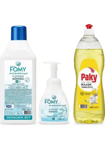 Fomy Antibakteriyel El Temizlik Köpüğü ve Bulaşık Deterjanı Seti: Günlük Hijyen İçin Modern Çözüm