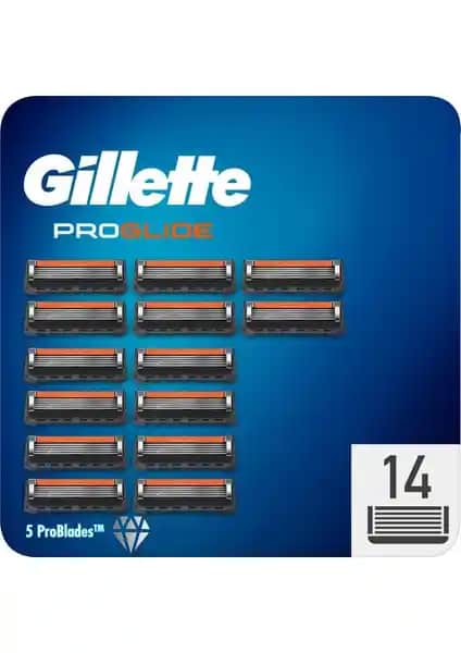 Gillette Fusion ProGlide 14'lü Yedek Bıçak Seti Uzun Ömürlü ve Konforlu Tıraş Deneyimi