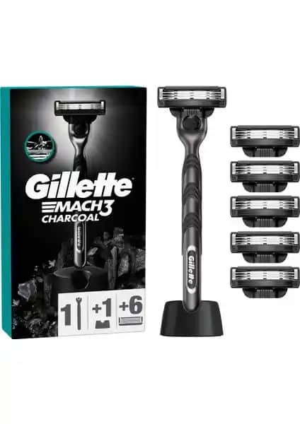 Gillette Mach3 Charcoal Tıraş Makinesi ve Yedek Bıçakları: Etkili ve Konforlu Günlük Tıraş Deneyimi
