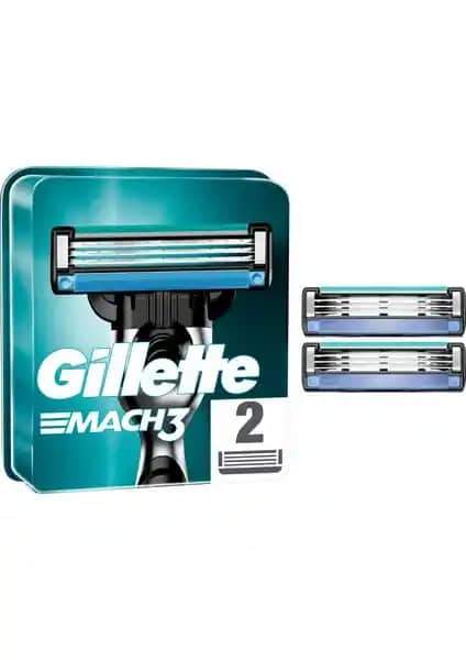 Gillette Mach3 Yedek Tıraş Bıçağı 2'li seti yüksek performans ve dayanıklılık sağlayan ürün