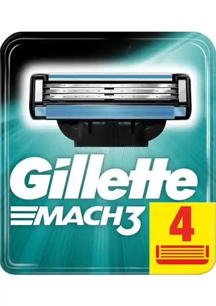 Gillette Mach3 Yedek Tıraş Bıçağı 4'lü: Güvenilir ve Keskin Tıraş Deneyimi Sağlayan Ürün