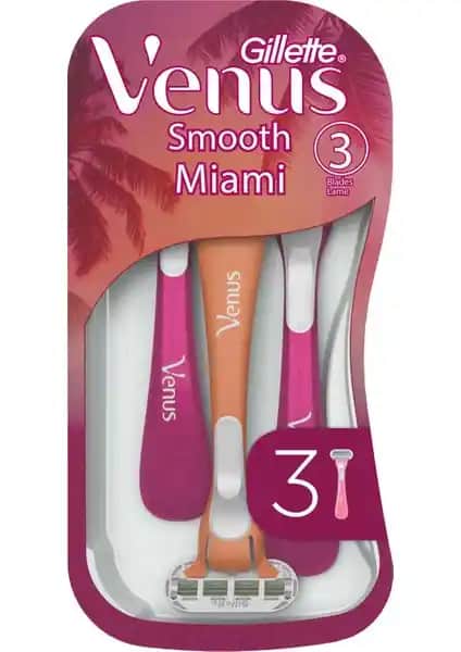 Gillette Venus Smooth Miami Kadın Tıraş Bıçaklarıyla Güvenli ve Konforlu Tıraş Deneyimi