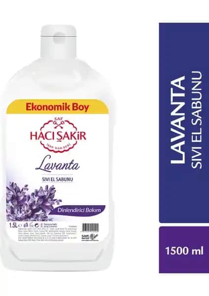 Hacı Şakir Lavanta Dinlendirici Bakım Sıvı El Sabunu 1500 ml ile Doğal ve Ferah Temizlik Deneyimi