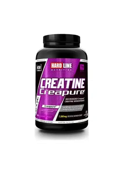 Hardline Nutrition Creapure 120 Kapsül Sporcu Kreatin Takviyesi Güç ve Kas Gelişimini Destekler