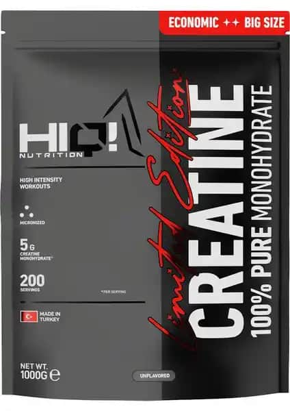 HIQ Nutrition Kreatin %100 Monohydrate 1000 Gramlık Paket Sporcu Takviyesi