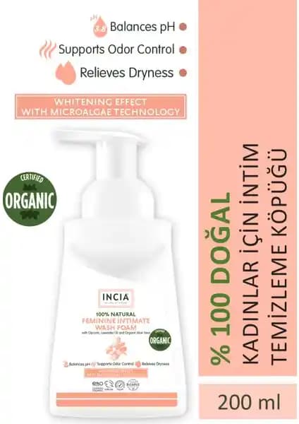 İnciya %100 Doğal İntim Yıkama Köpüğü ile Günlük Hijyen ve Ferahlık Sağlayın