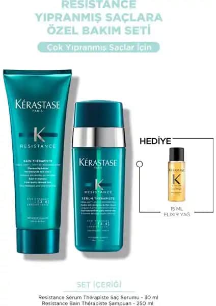 Kerastase Resistance Yıpranmış Saçlar İçin Güçlendirici ve Canlandırıcı Bakım Seti