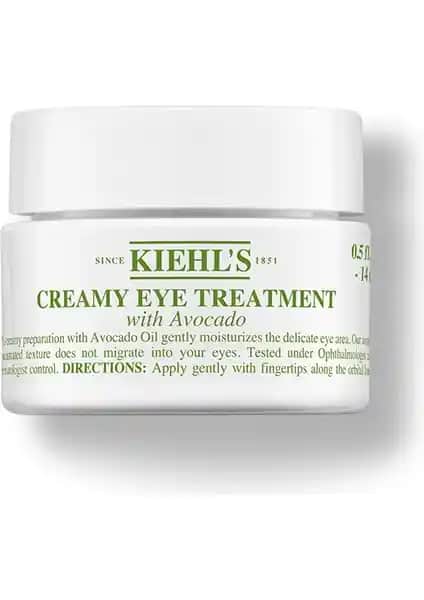 Kiehl's Creamy Eye Treatment Avokado ile yoğun nemlendirme ve parlaklık sağlayan göz kremi