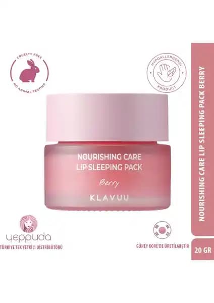 Klavuu Nourishing Care Lip Sleeping Pack Berry ile Dudaklarınızda Yoğun Nem ve Sağlıklı Görünüm