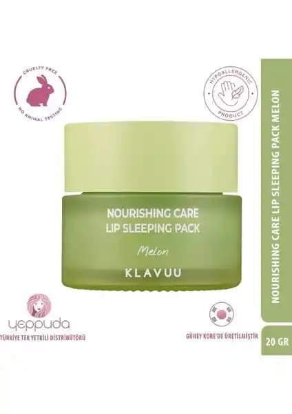 Klavuu Nourishing Care Lip Sleeping Pack Melon Dudaklar İçin Yoğun Gece Bakımı ve Nemlendirme