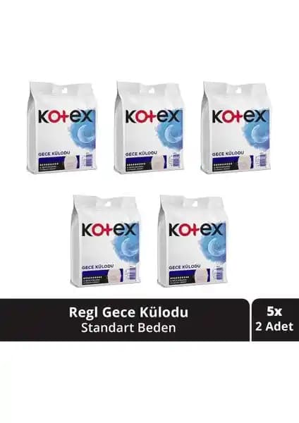 Kotex Regl Gece Külodu 2'li 5 Paket: Yüksek Koruma ve Konfor Sunan Güvenilir Gece Hijyen Ürünü