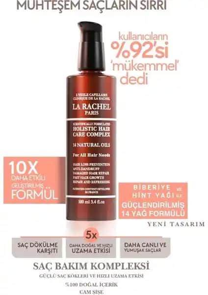 La Rachel-Paris Bitkisel Saç Bakım Kompleksi Saçların Sağlıklı Uzaması ve Onarımı İçin
