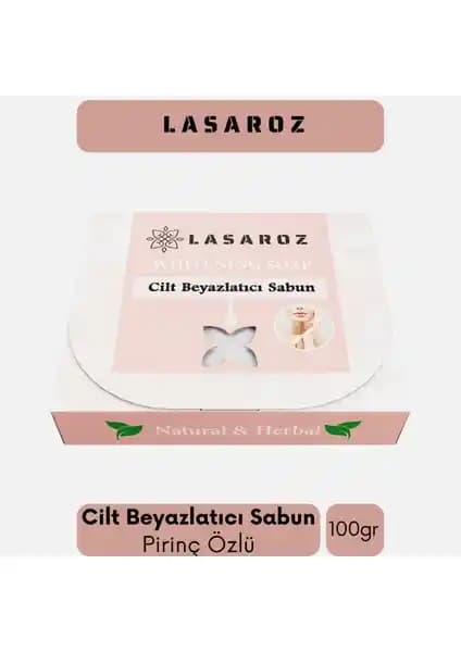 LASAROZ Doğal Bitkisel Pirinç Sabunu Cilt Beyazlatıcı ve Parlaklık Artırıcı Özelliklerle