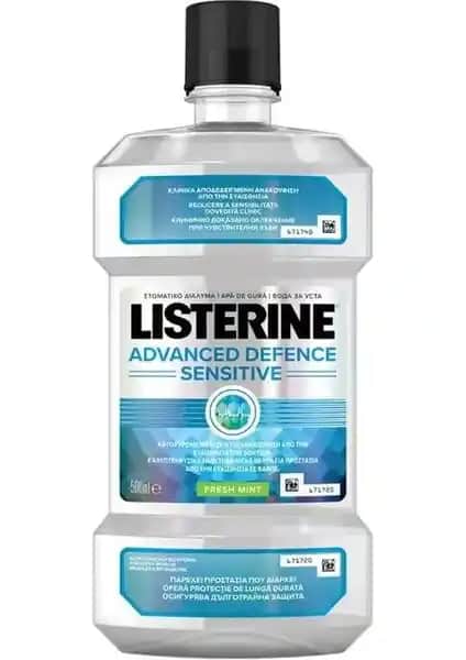 Listerine Advanced Defence Hassas 500 ml diş hassasiyetini gideren klinik onaylı çözüm