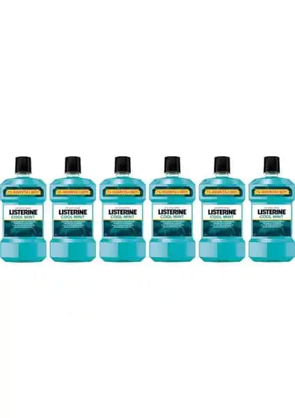 Listerine Cool Mint 1000 ml x 6 - Güçlü Ağız Hijyeni ve Ferah Nefes Sağlayan Çözüm