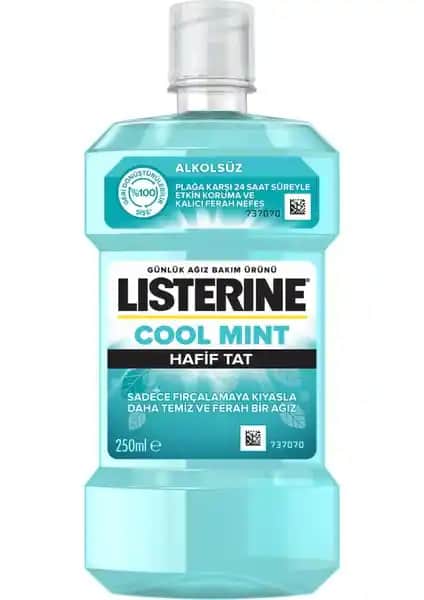 Listerine Cool Mint Alkolsüz Ağız Bakım Suyu ile Günlük Hijyen ve Ferahlık Sağlayın