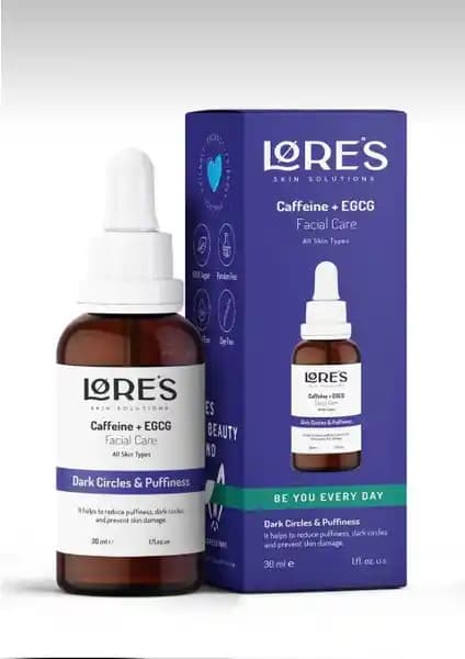 Lores Beauty Göz Altı Morlukları ve Şişkinliklere Karşı Güçlü Kafein Serumu 30ml