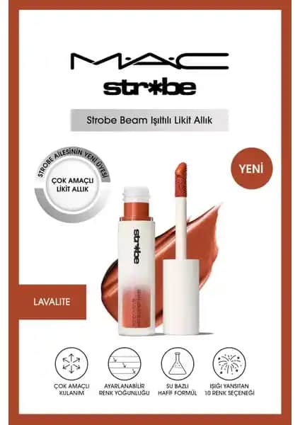 M.A.C Strobe Beam Işıltılı Çok Amaçlı Likit Allık Yüksek Parlaklık ve Çok Yönlü Kullanım