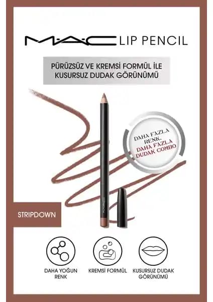 Mac Kremsi Kalıcı Dudak Kalemi Lip Pencil Stripdown 1.45 G Dudak Şekillendirme ve Renk Katma