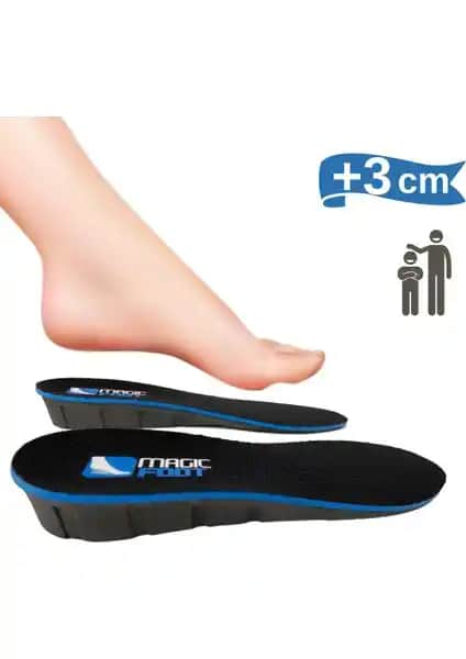 Magic Foot +3 cm Boy Uzatıcı Tabanlık: Günlük Şıklık ve Güven Artırıcı Çözüm