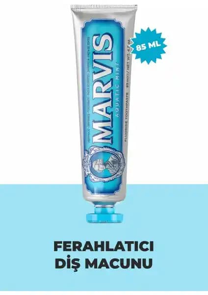 Marvis Aquatic Mint Diş Macunu: Ferahlatıcı ve Güçlü Temizlik Sağlayan Ürün