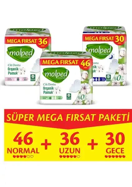 Molped Pure&Soft Mega Karma Paket: Doğallık ve Konfor Sunan Hijyenik Ped