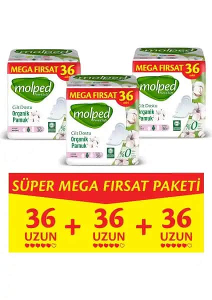 Molped Pure&Soft Uzun Süper Mega Ped: Doğallık ve Konfor Sunan Hijyenik Ped Özellikleri