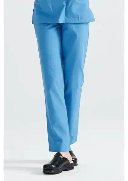 Mooda Medikal Parlamento Mavi Tek Alt Terikoton Forma İnce Kumaş Renkli Dr Greys Kesim