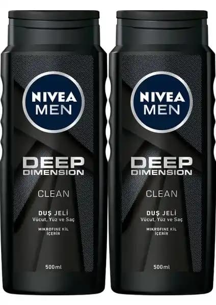 Nivea Men Deep Dimension Duş Jeli Erkekler İçin Güçlü Temizlik ve Ferahlık Sağlayan Ürün