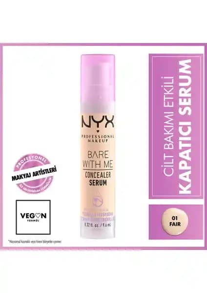 NYX Bare With Me Kapatıcı Serum 01 Fair: Doğal ve Nemlendirici Makyaj Çözümü
