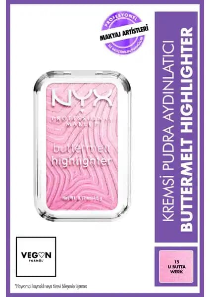 NYX Buttermelt Highlighter Kremsi Pudra: Doğal Işıltı ve Uzun Süre Kalıcılık Sağlayan Makyaj Ürünü
