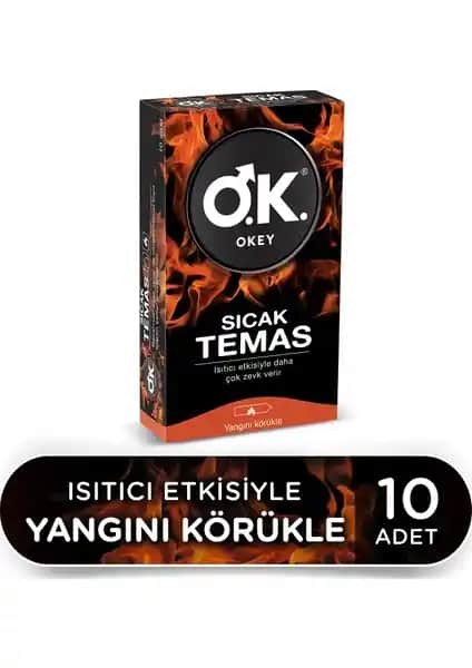 Okey Sıcak Temas Prezervatif 10'lu Güvenli ve Yenilikçi Cinsel Deneyim Araçları
