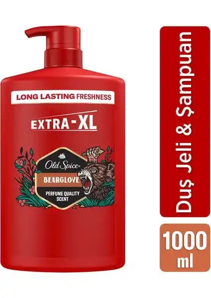 Old Spice Bearglove Erkek Duş Jeli ve Şampuan 1000 ml ile Temizlik ve Ferahlık