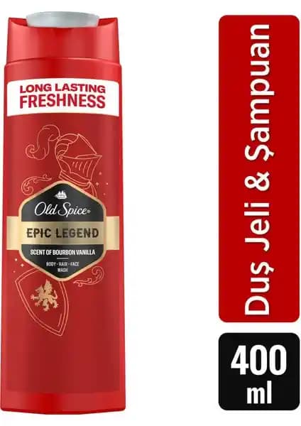 Old Spice Epic Legend Erkek Duş Jeli ve Şampuan: Çok Fonksiyonlu Güç ve Ferahlık Sunan Ürün