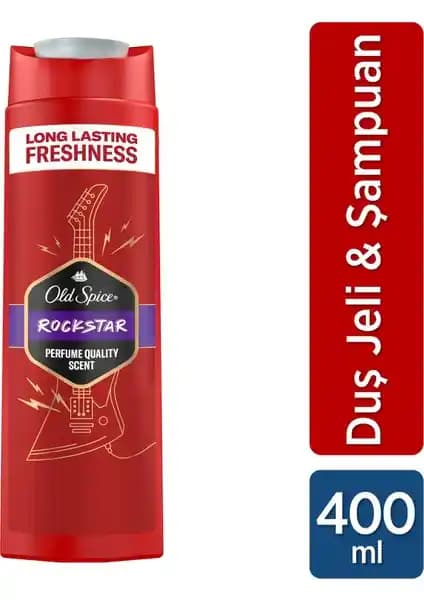 Old Spice Rockstar Erkek Duş Jeli ve Şampuan: Çok Fonksiyonlu Ferahlatıcı Temizlik Ürünü