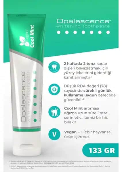 Opalescence Beyazlatıcı Cool Mint Diş Macunu ile Güçlü ve Parlak Gülüşler İçin Uygun Seçenek