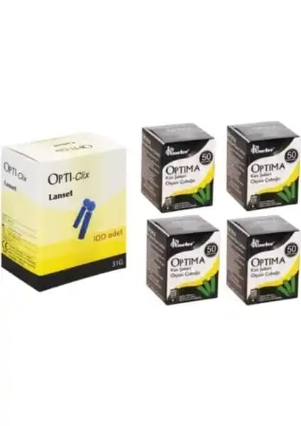 Optima Kan Şeker Ölçüm Çubuğu ve Parmak Delme İğnesi Seti Güvenilir ve Pratik Kan Şekeri Takip Çözümü