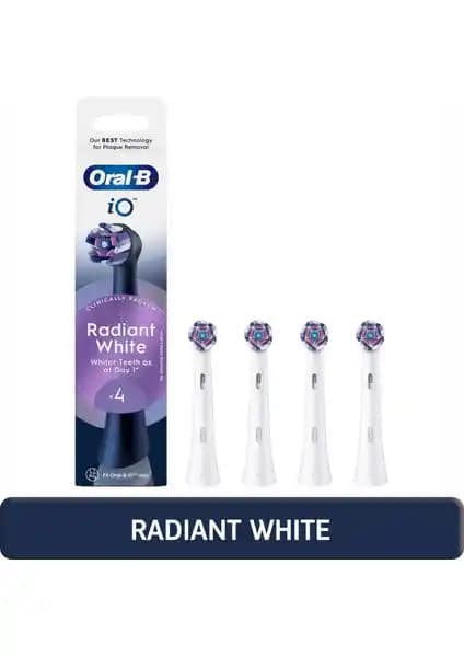 Oral-B iO Radiant White Yedek Fırça Başlıkları: Güçlü Temizlik ve Parlak Gülüş İçin
