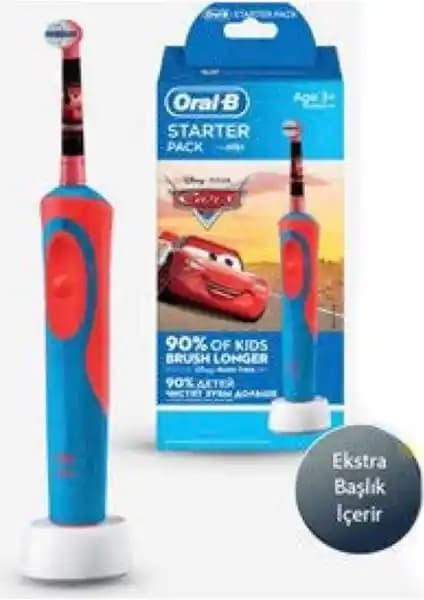 Oral-B Starter Pack Cars Çocuklar İçin Şarj Edilebilir Diş Fırçası ve Temizlik Özellikleri
