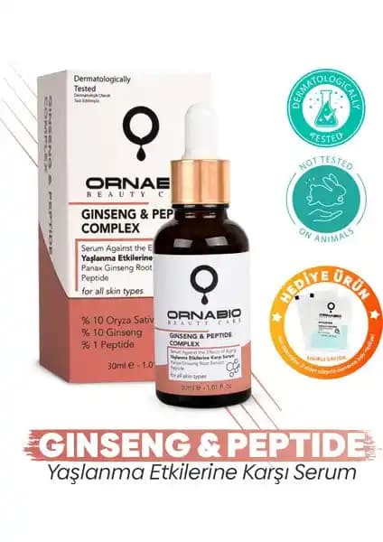 Ornabio Ginseng ve Peptide Yaşlanma Karşıtı Serum: Cilt Yenileme ve Gençlik İçin Etkili Çözüm