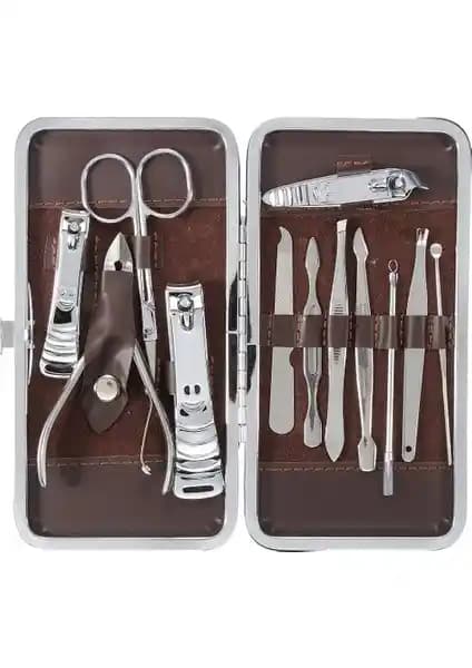 Ozcmax 12 Parça Profesyonel Manikür ve Pedikür Seti Evde Bakım İçin İdeal