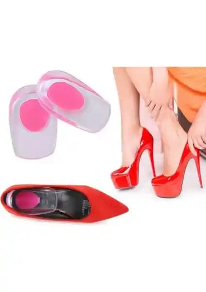 Ozcmax Şeffaf Topuk Yastığı Pembe Tabanlık ile Günlük Ayak Konforunu Artırın