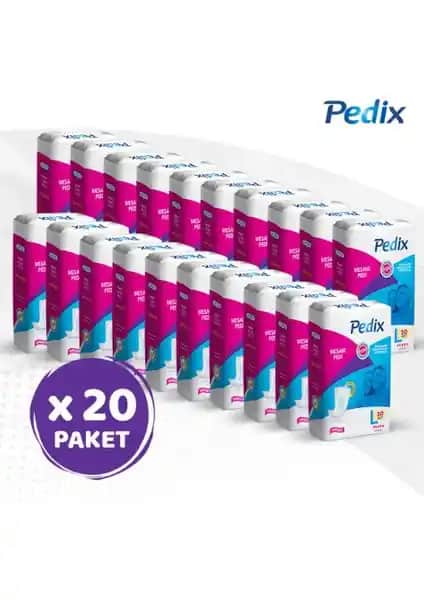 Pedix Mesane Pedi Büyük Boy 10x20 cm, 200 Adet ile Günlük Hijyen ve Konfor Sağlar