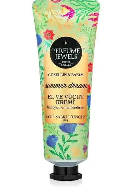 Perfume Jewels Summer Dream El Vücut Kremi Yaz İçin Doğal Nemlendirici ve Cilt Bakım Ürünü