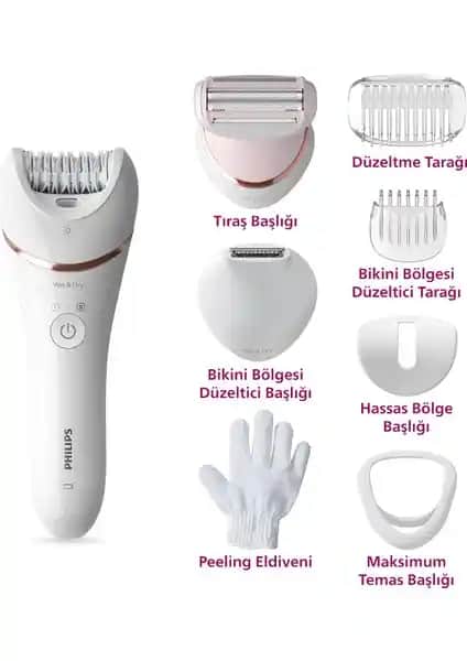 Philips 8000 Serisi BRE720/05 Epilasyon Cihazı Kuru ve Islak Kullanım Özelliği ile Performanslı ve Kullanışlı